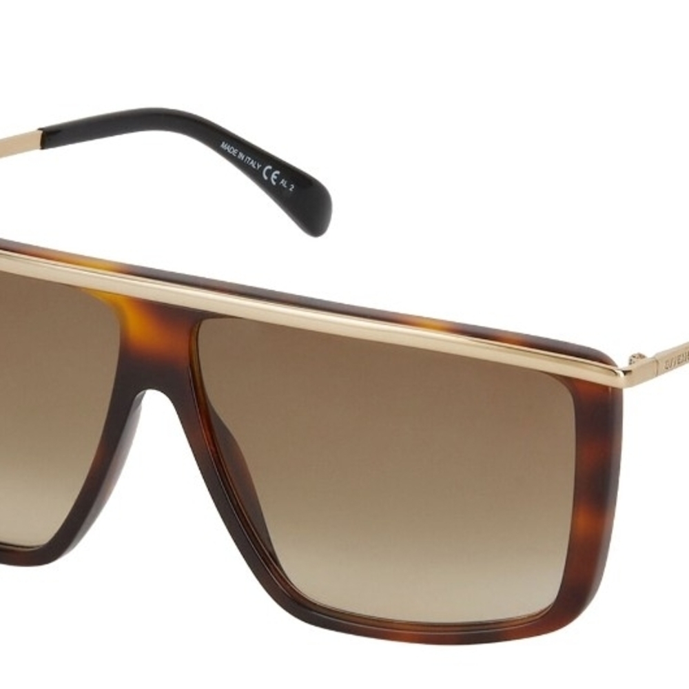 Givenchy Tortoise Shell Sunglasses With Gold Deta… - image 1